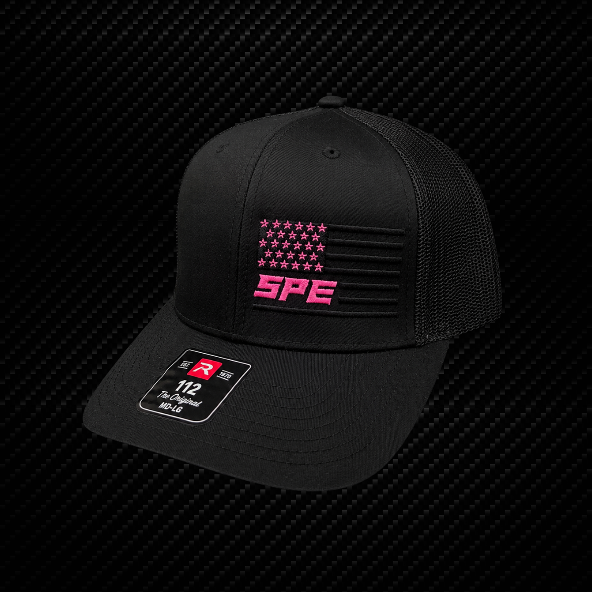 SPE Flag Hat - Black and Pink